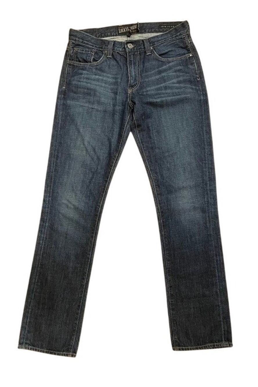 Y2K Vintage Style Lucky Brand Men's 121 Slim Straight Jeans Size 32